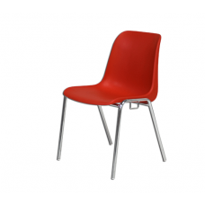 Суддівський стілець, поліпропіленове сидіння та спинка, хромована сталева рама, можливість з’єднання та штабелювання S04268