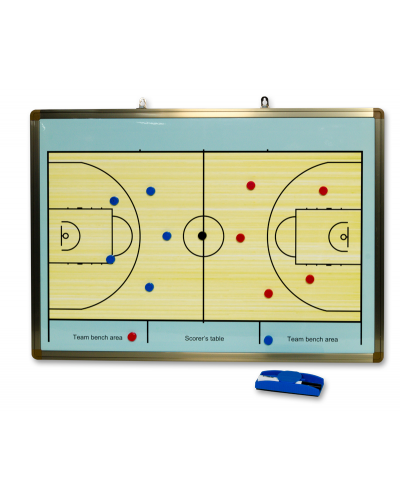 Магнітна тактична дошка для баскетболу, 85×60 см S04286