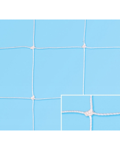 Пара сіток для стандартних футбольних воріт, поліетилен, діаметр 3 мм, вузлова, глибина 100/200 см S04352