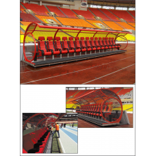 Командна альтанка з боковими елементами сталева мобільна S04444