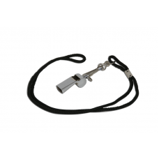 Хромований свисток для арбітра з нейлоновим шнурком S04454