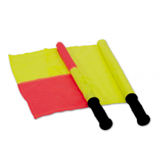 Прапорець лайнсмена жовто-червоний з пластиковою ручкою S04456