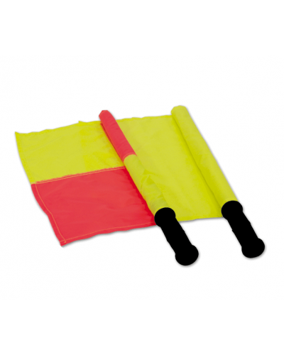 Прапорець лайнсмена жовто-червоний з пластиковою ручкою S04456