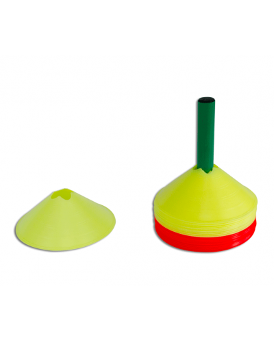 Набір 24 маленьких конусів, кольоровий пластик з підставками S04524