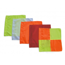 Частини поліестерного покриття для кутових прапорців 45×45 см, кольори жовтий/помаранчевий/клітинка S04590