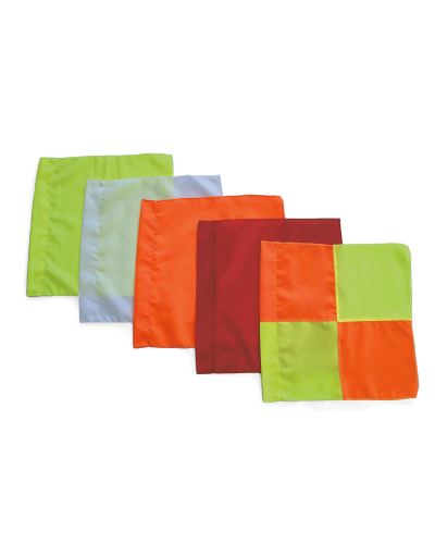 Частини поліестерного покриття для кутових прапорців 45×45 см, кольори жовтий/помаранчевий/клітинка S04590