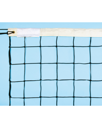 Змагальна сітка для волейболу, поліетилен Ø 3,5 мм, вузлова, ПВХ стрічки, рукави для антен S04754