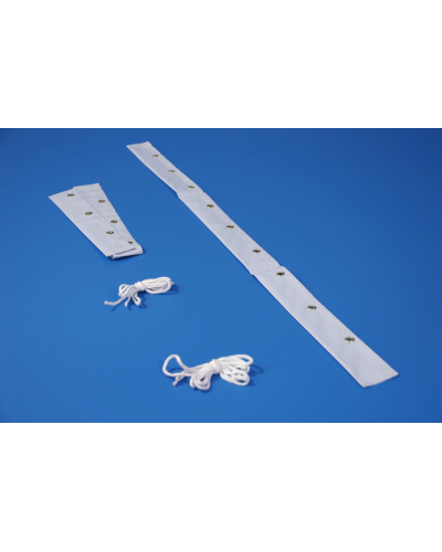 Пара двосекційних склопластикових антен, біло-червоні S04760