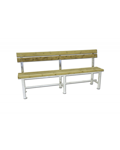 Лавка для тенісного корту, сталь, дерев’яні панелі 200 см S04906