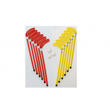 Набір уніхокейних ключок і м’ячів (6+6, 3 м’ячі) S05134