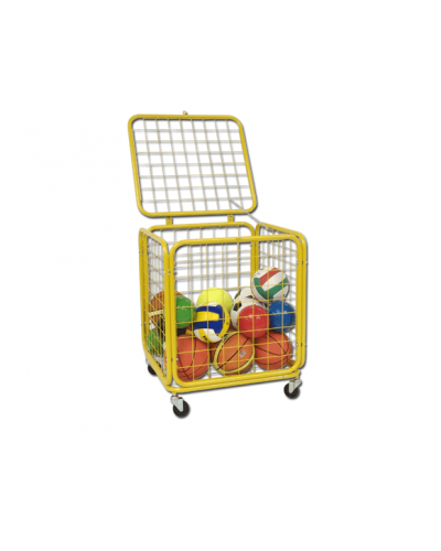 Візок для м’ячів мобільний, сталь фарбована, 70×70×90 см S05652