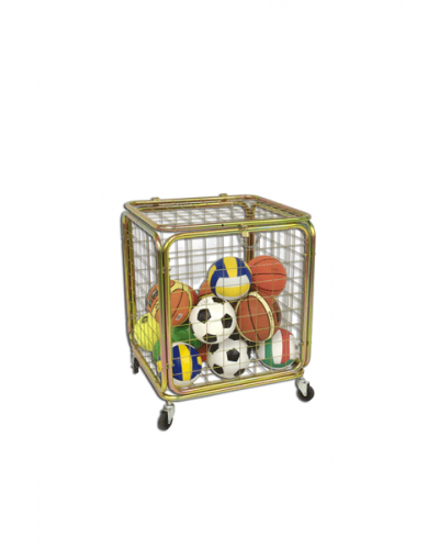 Візок для м’ячів мобільний, сталь оцинкована, 70×70×90 см S05654