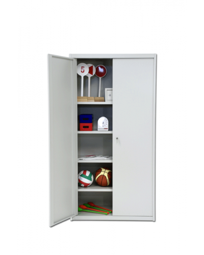 Шафа для обладнання сталева, 4 полиці + відсік для цінностей, 100×45×200 см S07002