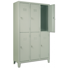 Шафа сталева фарбована, 6 дверцят (3+3), 103×35×180 см S07218