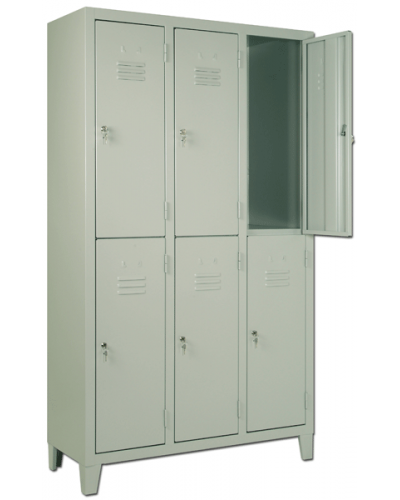 Шафа сталева фарбована, 6 дверцят (3+3), 103×35×180 см S07218