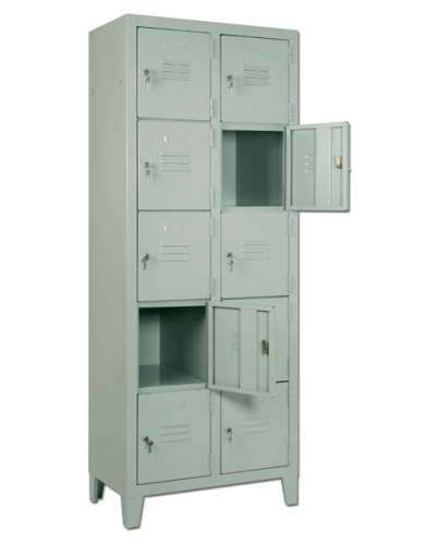 Шафа сталева фарбована, 10 дверцят (2×5), 70×35×180 см S07222