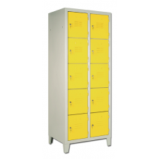 Шафа сталева фарбована, 10 кольорових дверцят (2×5), 70×35×180 см S07224