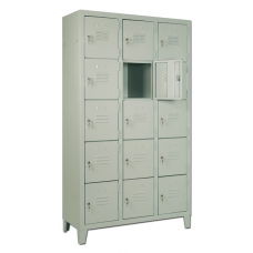 Шафа сталева фарбована, 15 дверцят (3×5), 103×35×180 см S07226