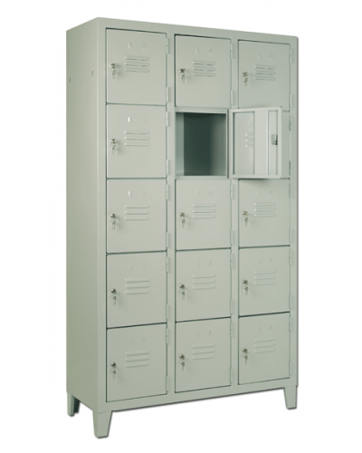Шафа сталева фарбована, 15 дверцят (3×5), 103×35×180 см S07226