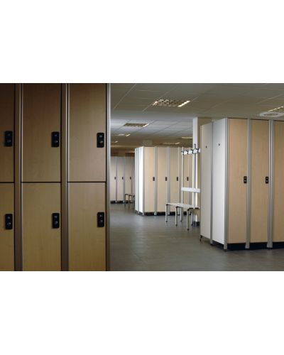 Шафа HPL з алюмінієвими профілями, 2 колони, 1 відсік, 30×50×180 см S07272