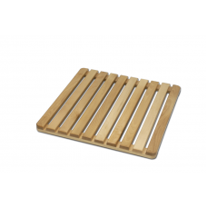 Дерев’яний душовий настил з гумовими ніжками 60×60 см S07434