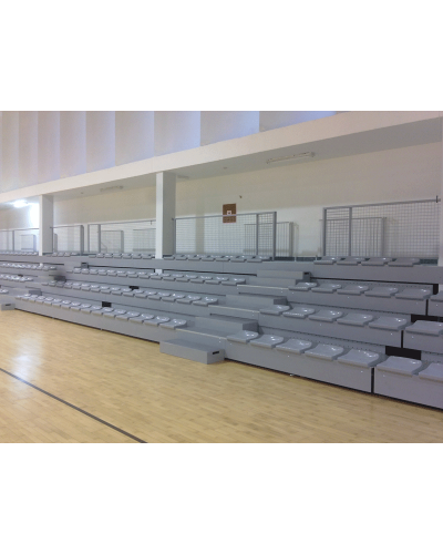 Телескопічна трибуна для залу сталева регульована S07664