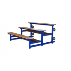 Компактна трибуна для залу 2 м 3 ряди дерев’яні сидіння S07672