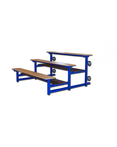 Компактна трибуна для залу 2 м 3 ряди дерев’яні сидіння S07672