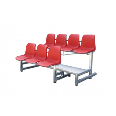 Компактна трибуна для зовнішнього використання 2 ряди 7 місць поліпропілен S07680