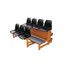 Компактна трибуна для зовнішнього використання 2 ряди 7 місць поліпропілен фарбована S07682