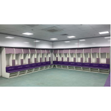 Модуль роздягальні індивідуальний, меламін, сидіння зі шкірою S07275