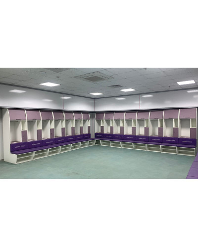 Модуль роздягальні індивідуальний, меламін, сидіння зі шкірою S07275