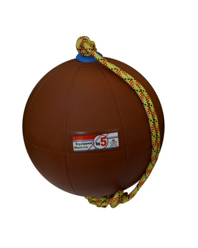 Медбол гумовий з мотузковою ручкою 5 кг S00878