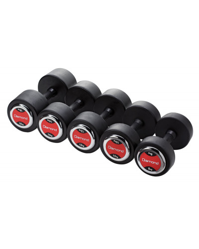 Гантеля фіксована гумова S01686