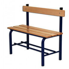 Лавка для роздягальні 1 м зі спинкою, сталь/дерево S07304