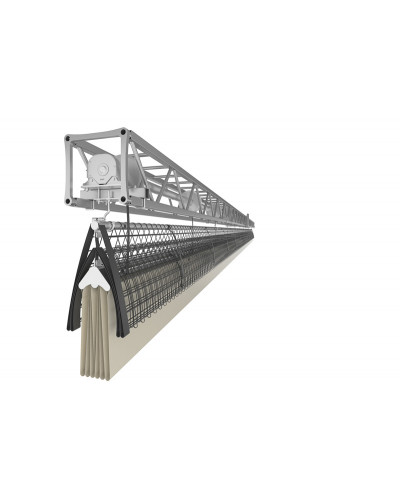 Комбінована штора ПВХ подвійна 220 см + сітка електропідйом S07604