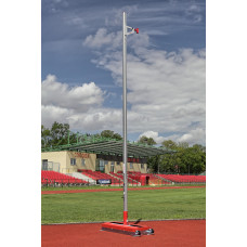 Пара алюмінієвих стійок для стрибків із жердиною, регулювання до 640 см, електронний індикатор, сертифіковані WA S02604