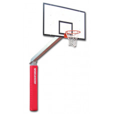 Монодубулярна стійка з гільзами та монтажною пластиною, оцинкована сталь 150×150 мм, щит HPL 180×105 см S04032