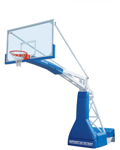 Переносна конструкція Hydroplay Official, винос 325 см, електрогідравлічне регулювання, скляні щити, сертифікат FIBA S04106