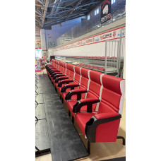 Комфортне крісло для гравців і тренера, синтетична шкіра, підлокітники, лакована сталь, індивідуалізація кольору та логотипу S04252