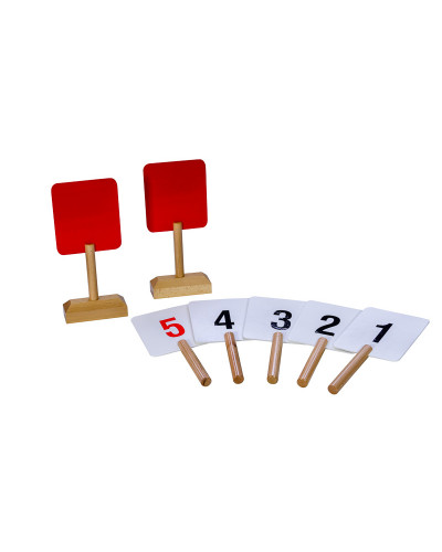 Набір табличок ручного індикатора командних фолів, 5 білих, 2 червоні S04272