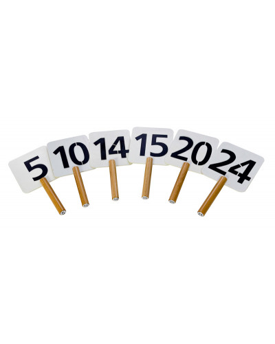 Набір табличок ручного індикатора для 24″, 5 білих табличок S04274