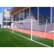 Пара футбольних воріт офіційного розміру EN 748, алюміній 120×100 мм, цільна поперечина S04304
