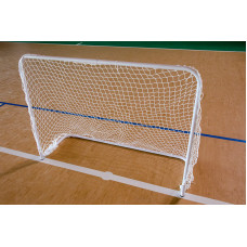 Пара міні-футбольних воріт 150×110 см, лакована сталь, нейлонові сітки, кріплення до ґрунту S04506