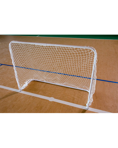 Пара міні-футбольних воріт 150×110 см, лакована сталь, нейлонові сітки, кріплення до ґрунту S04506
