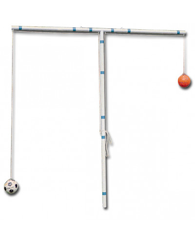 Стенд для тренування ударів головою, лакована сталь, підйом 2 м’ячів, компас для ґрунту S04540