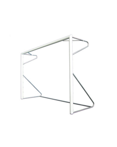 Пара футзальних воріт 5×5, 300×200 см, портативна, лакована сталь Ø 80 мм, тримачі для сітки S04602