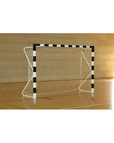 Пара гандбольних воріт 300×200 см, портативна, лакований алюміній Ø 80×80 мм, біло-чорна/біло-червона/біло-синя S04652