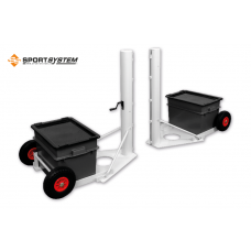 Алюмінієві тенісні стійки з баластом та колесами, пара S04853