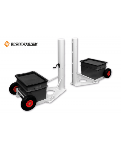 Алюмінієві тенісні стійки з баластом та колесами, пара S04853